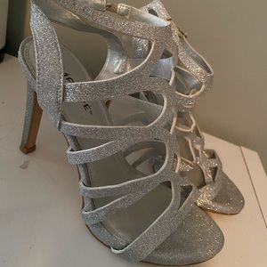 Sparkly grey heels